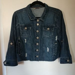 Cropped jean jacket